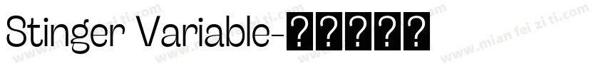 Stinger Variable字体转换